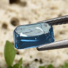 1,80 ctw natürlicher blauer Topas, Smaragdschliff, Transparent