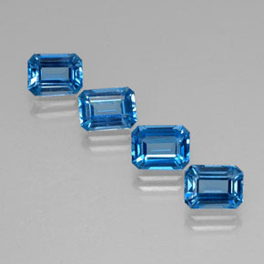  ct natürliche blauer Topas-Edelsteine, Smaragdschliff, VVS
