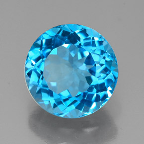 2,36 ctw natürlicher blauer Topas, Rundschliff, VVS