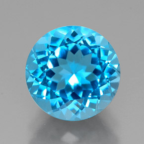 2,45 ctw natürlicher blauer Topas, Rundschliff, VVS