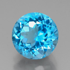 2,45 ctw natürlicher blauer Topas, Rundschliff, VVS