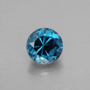 2,00 ctw natürlicher blauer Topas, Rundschliff, VVS