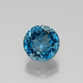 1,89 ctw natürlicher blauer Topas, Rundschliff, VVS