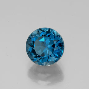 1,93 ctw natürlicher blauer Topas, Rundschliff, VVS