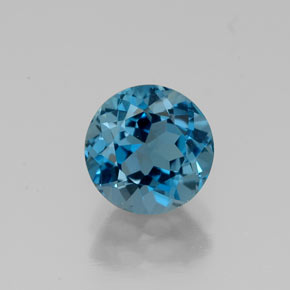 1,73 ctw natürlicher blauer Topas, Rundschliff, VVS