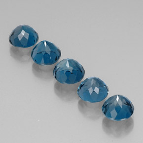  ct natürliche blauer Topas-Edelsteine, Rundschliff, VVS-VS