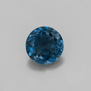 0,93 ctw natürlicher blauer Topas, Rundschliff, VVS-VS
