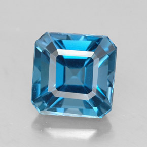 1,93 ctw natürlicher blauer Topas, Smaragdschliff, VVS