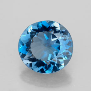 2,56 ctw natürlicher blauer Topas, Rundschliff, VVS
