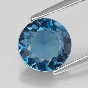 2,79 ctw natürlicher blauer Topas, Rundschliff, VVS