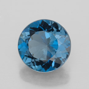 2,87 ctw natürlicher blauer Topas, Rundschliff, VVS