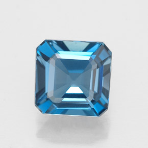 1,78 ctw natürlicher blauer Topas, Smaragdschliff, VVS
