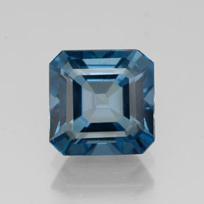 1,87 ctw natürlicher blauer Topas, Smaragdschliff, VVS