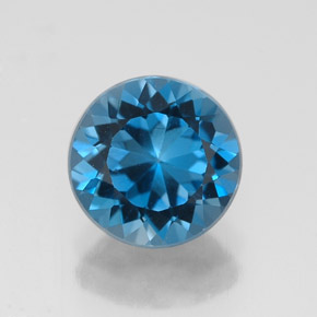 2,36 ctw natürlicher blauer Topas, Rundschliff, VVS