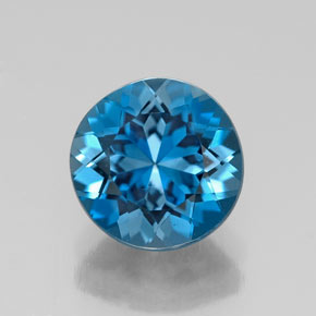 2,40 ctw natürlicher blauer Topas, Rundschliff, VVS