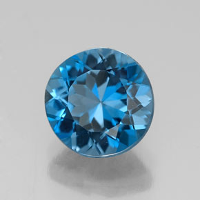 2,40 ctw natürlicher blauer Topas, Rundschliff, VVS