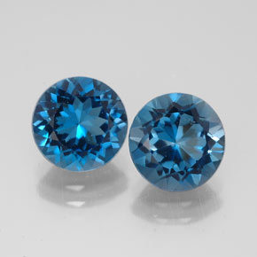  ct natürliche blauer Topas-Edelsteine, Rundschliff, VVS