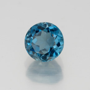 1,38 ctw natürlicher blauer Topas, Rundschliff, VVS