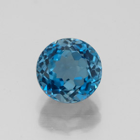 2,00 ctw natürlicher blauer Topas, Rundschliff, VVS-VS