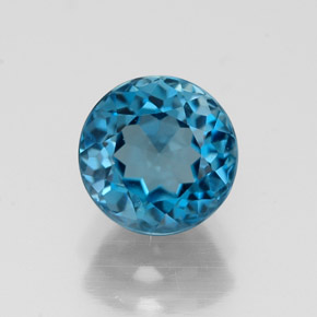 1,89 ctw natürlicher blauer Topas, Rundschliff, VVS