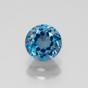 1,06 ctw natürlicher blauer Topas, Rundschliff, VVS