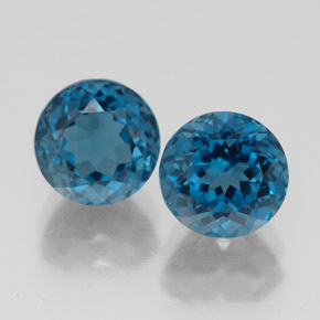  ct natürliche blauer Topas-Edelsteine, Rundschliff, VVS-VS