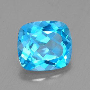 3,28 ctw natürlicher blauer Topas, Kissenschliff, VVS