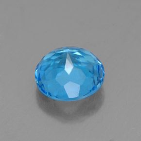 2,01 ctw natürlicher blauer Topas, Rundschliff, VVS