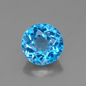 1,95 ctw natürlicher blauer Topas, Rundschliff, VVS