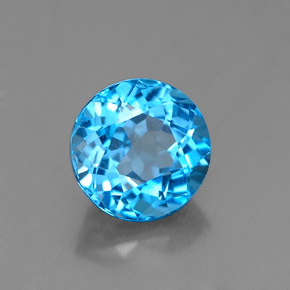 1,95 ctw natürlicher blauer Topas, Rundschliff, VVS