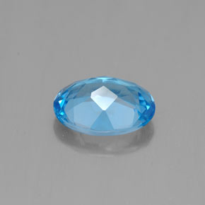 1,49 ctw natürlicher blauer Topas, Oval Schliff, VVS