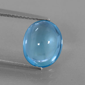 4,09 ctw natürlicher blauer Topas, Oval Schliff, Transparent