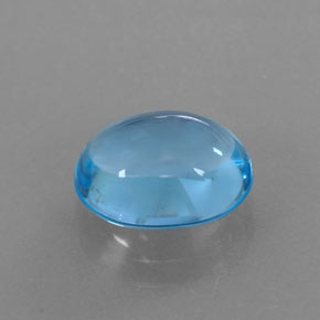 4,09 ctw natürlicher blauer Topas, Oval Schliff, Transparent