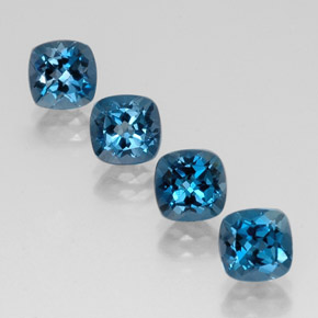  ct natürliche blauer Topas-Edelsteine, Kissenschliff, VVS