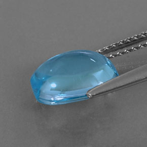 3,33 ctw natürlicher blauer Topas, Smaragdschliff, Transparent