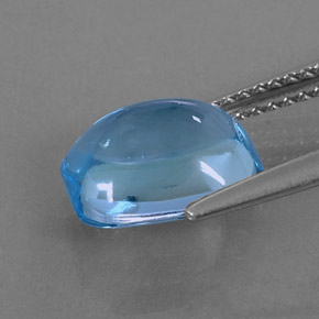3,90 ctw natürlicher blauer Topas, Smaragdschliff, Transparent
