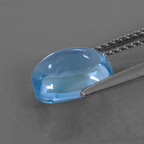 3,08 ctw natürlicher blauer Topas, Smaragdschliff, Transparent
