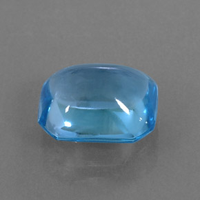 3,45 ctw natürlicher blauer Topas, Smaragdschliff, Transparent
