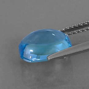 3,45 ctw natürlicher blauer Topas, Smaragdschliff, Transparent