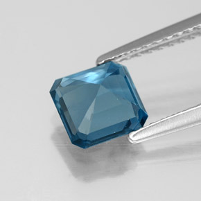 1,40 ctw natürlicher blauer Topas, Smaragdschliff, VVS