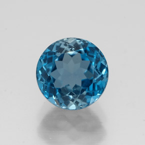 1,92 ctw natürlicher blauer Topas, Rundschliff, VVS