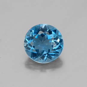 1,46 ctw natürlicher blauer Topas, Rundschliff, VVS