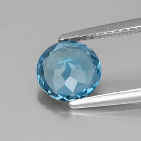 1,40 ctw natürlicher blauer Topas, Rundschliff, VVS
