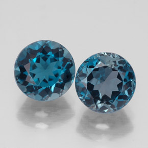  ct natürliche blauer Topas-Edelsteine, Rundschliff, VVS
