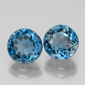  ct natürliche blauer Topas-Edelsteine, Rundschliff, VVS