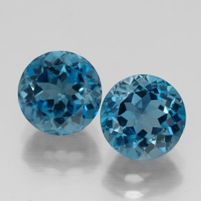  ct natürliche blauer Topas-Edelsteine, Rundschliff, VVS