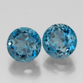 ct natürliche blauer Topas-Edelsteine, Rundschliff, VVS