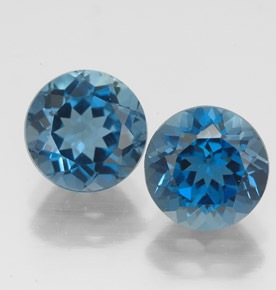  ct natürliche blauer Topas-Edelsteine, Rundschliff, VVS