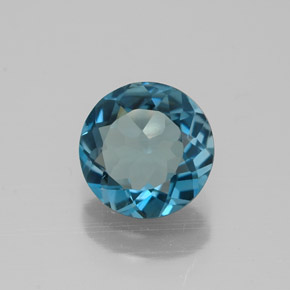 1,38 ctw natürlicher blauer Topas, Rundschliff, VVS