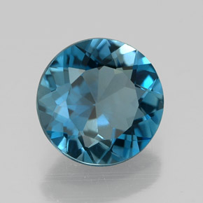 2,04 ctw natürlicher blauer Topas, Rundschliff, VVS